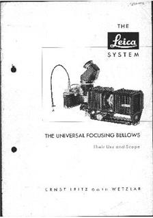 Leica Close-up manual. Camera Instructions.